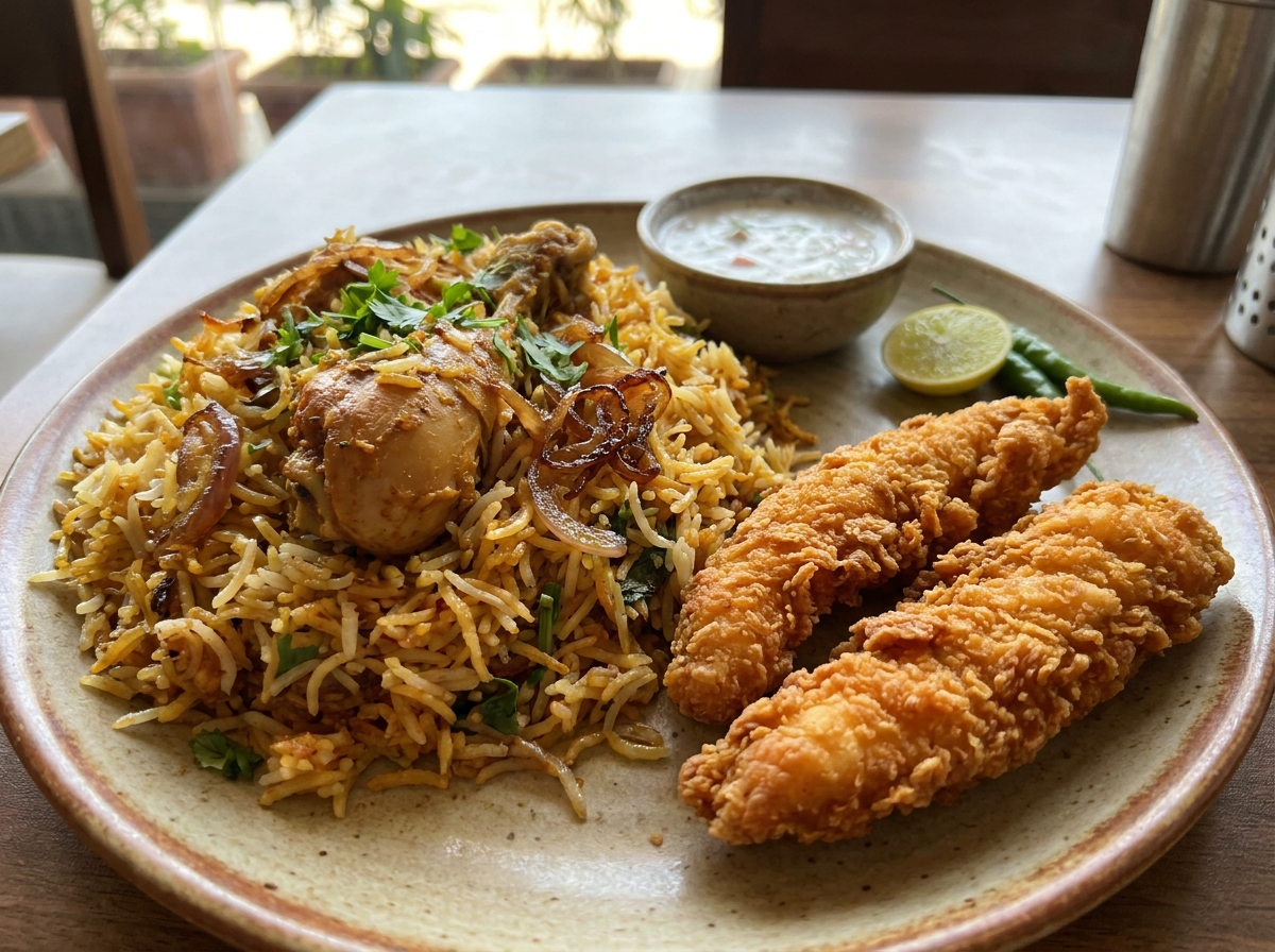 Chicken Biryani + 2 Fried Chicken