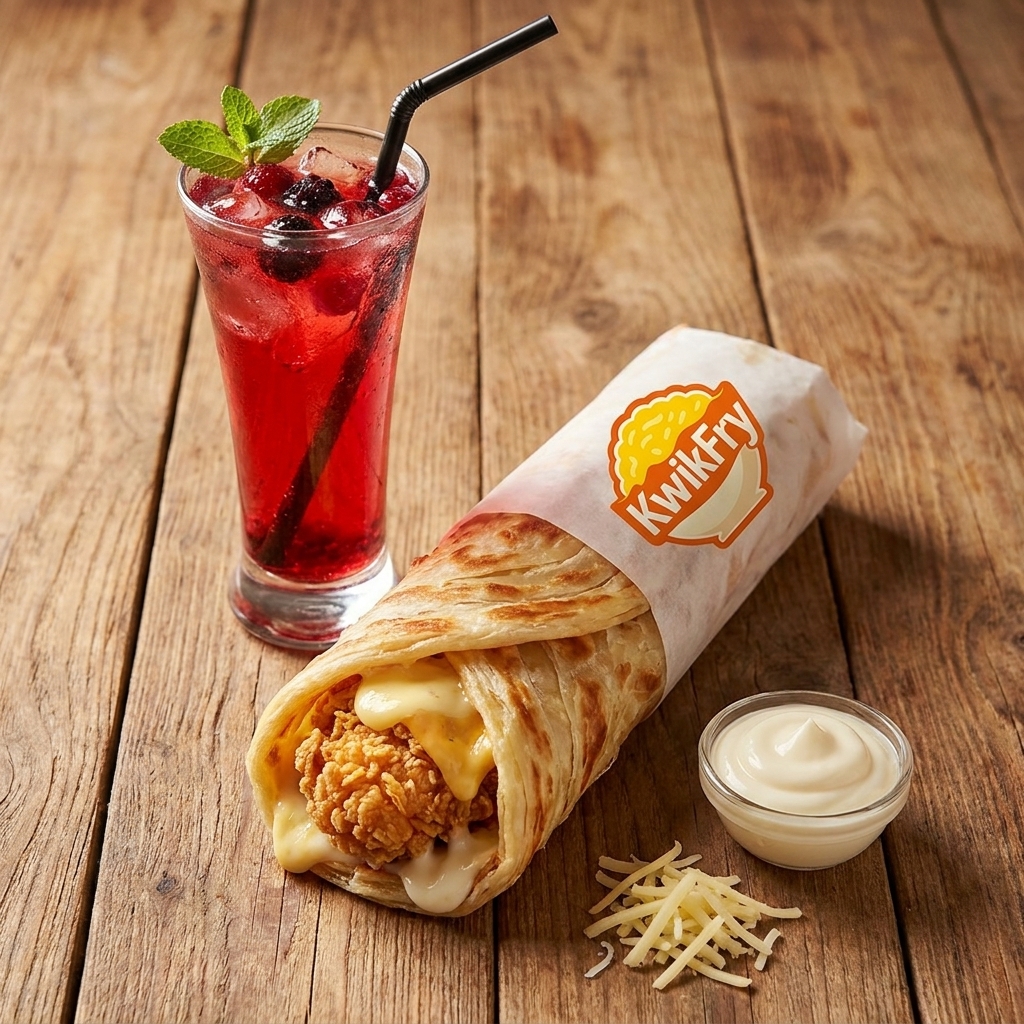 Zinger Chicken Roll + Lady in Red Mocktail + French Fries